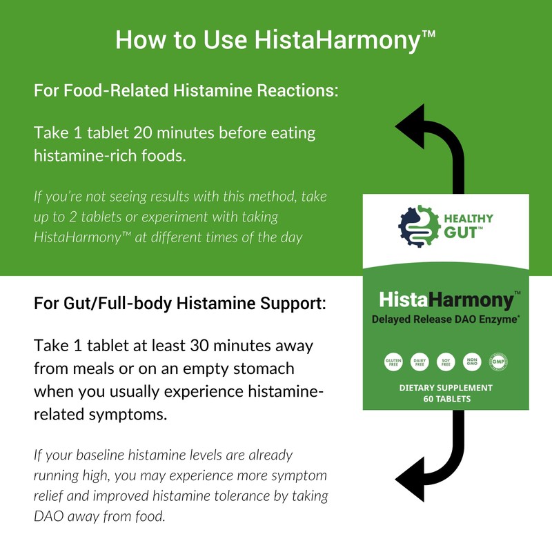 Healthy Gut HistaHarmony | Delayed Release DAO Enzyme Supplement |