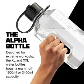 Alpha Designs | Water Bottle 1.6l | 1 Litre Water Bottle | Large Water Jug | BPA Free & Leakproof | For Men, Sports, Gym & Travel | Clear