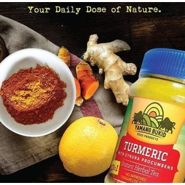 Turmeric Tea 10-in-1 Instant Powder drink w/ Gynura Procumbens Curcuminoids Curcumin Healthy natural herbs and spices Ginger, Lemongrass, Moringa, Naturall (1 Pack)_AB