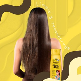 shampoo Skala Expert Amido de Milho Manteca de Karité, Aceite de Coco Reconstruccion de la Fibra Capilar Fuerza Brillo al Cabello Opaco Hidratacion y Facilidad de Peinar 100% VEGANO