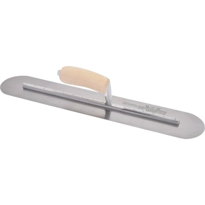 Concrete Finishing Trowel 20 X 4 Rounded Curved Wood Handle