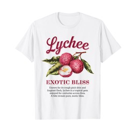 Retro Lychee Exotic Fruit Tropical Vintage Botanical Farmer T-Shirt