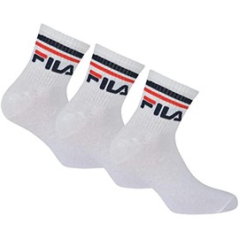 FILA Unisex F9398 Plain Socks, 3 Pairs