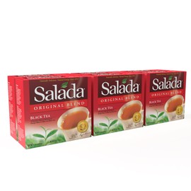 Salada Black Tea Blended Bold Strong Black Tea with 100 Tea Bags Per Box (Pack of 6) Contains Caffeine Brew Hot Naturally Flavored Rich in Antioxidants Original Blend Tea