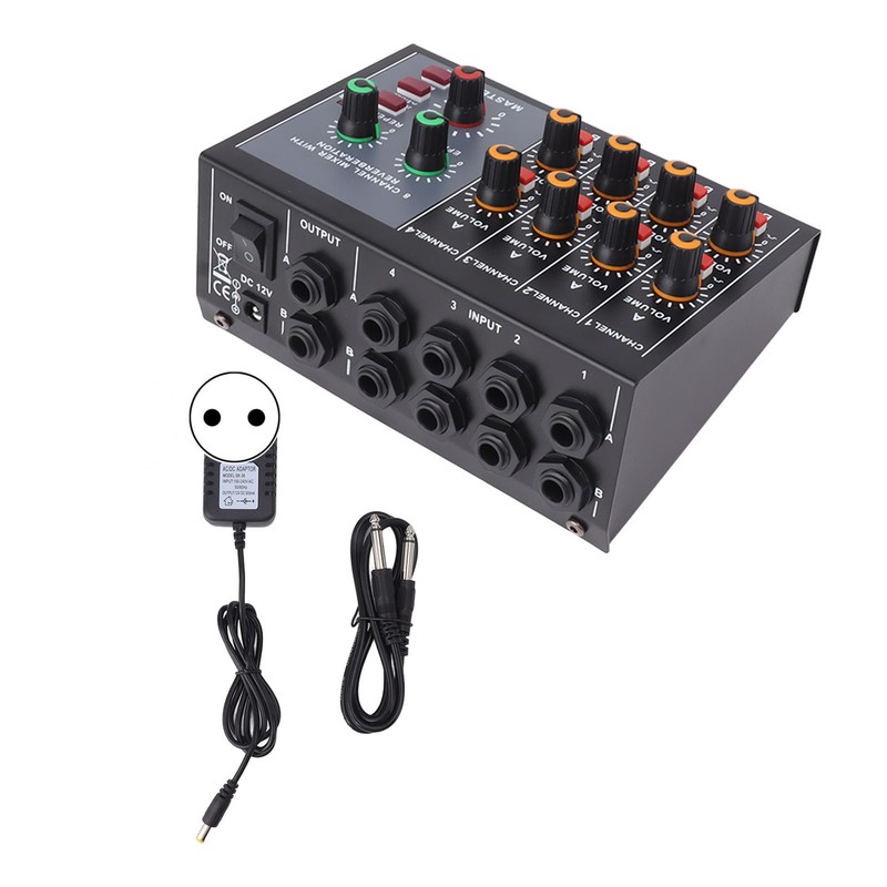 Compact Mixed Sound Mixer Metal 8 Channel Professional Mixer Board