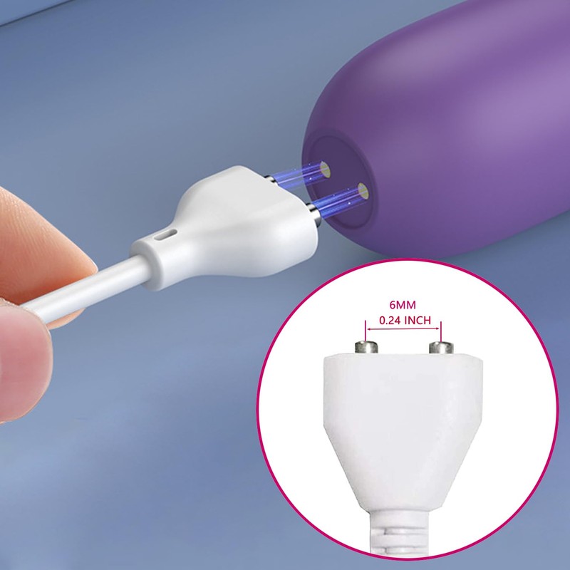 2Pack Magnetic USB DC Charger Cable Replacement Charging Cord 2.6Ft