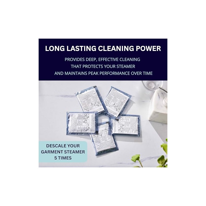 SALAV Garment Steamer Descaling Solution Packets - 5 Pack