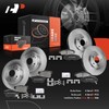A-Premium Front Vented & Rear Solid Disc Brake Rotors +