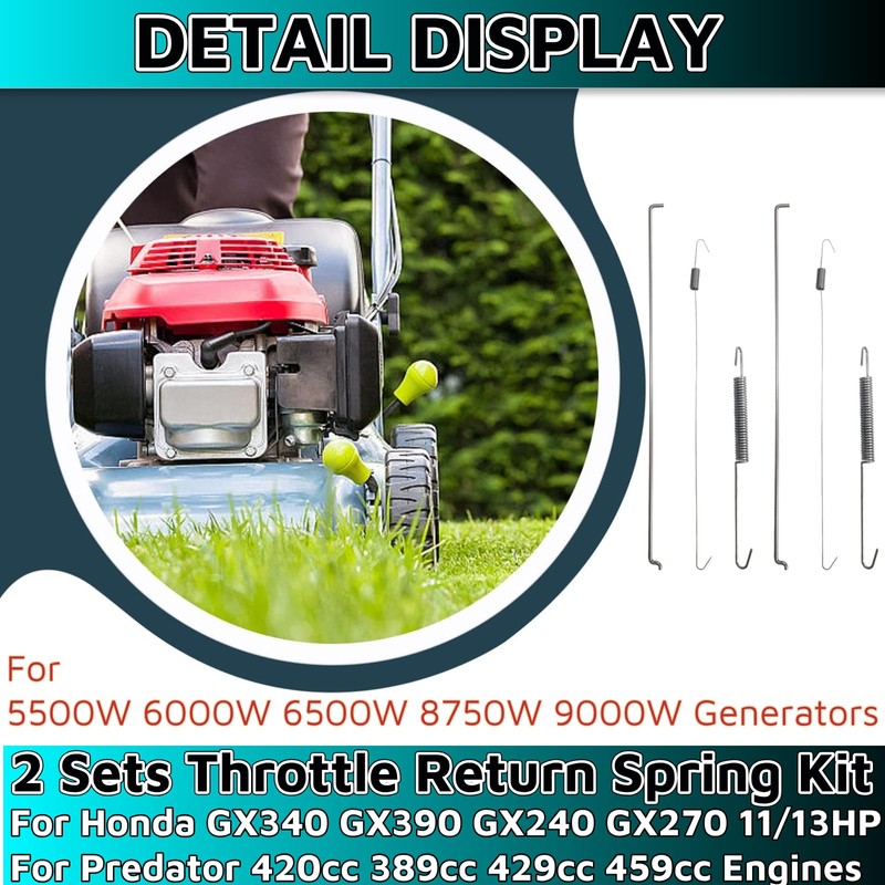 6 PCS GX390 Throttle Return Spring - Fit for Honda