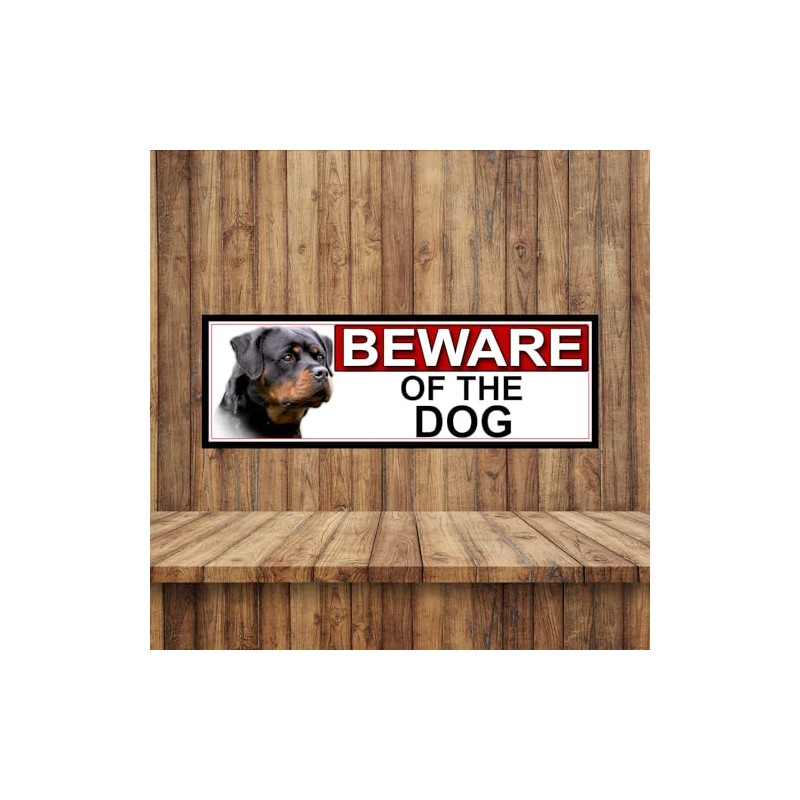Shawprint Limited Rottweiler BEWARE OF THE DOG METAL GATE SIGN
