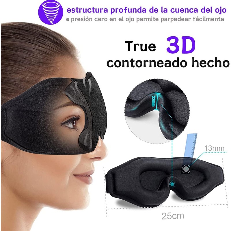 Antifaz para dormir para hombres y mujeres, antifaz para ojos