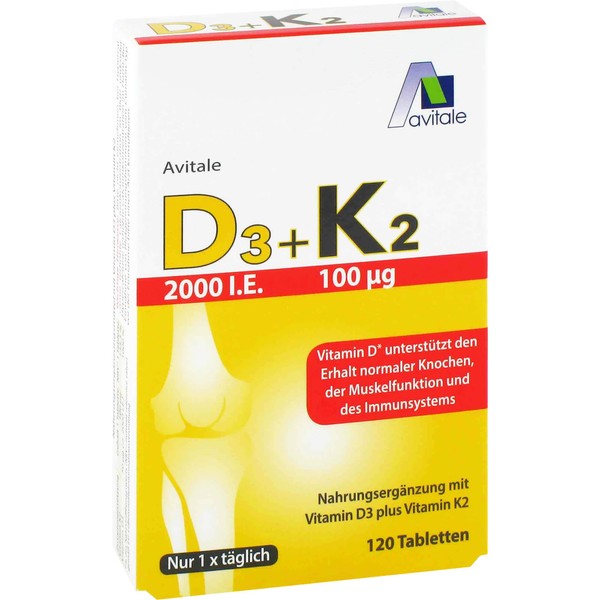 D3+K2 2000 I.E.+100ug Tabletten, 120 St TAB