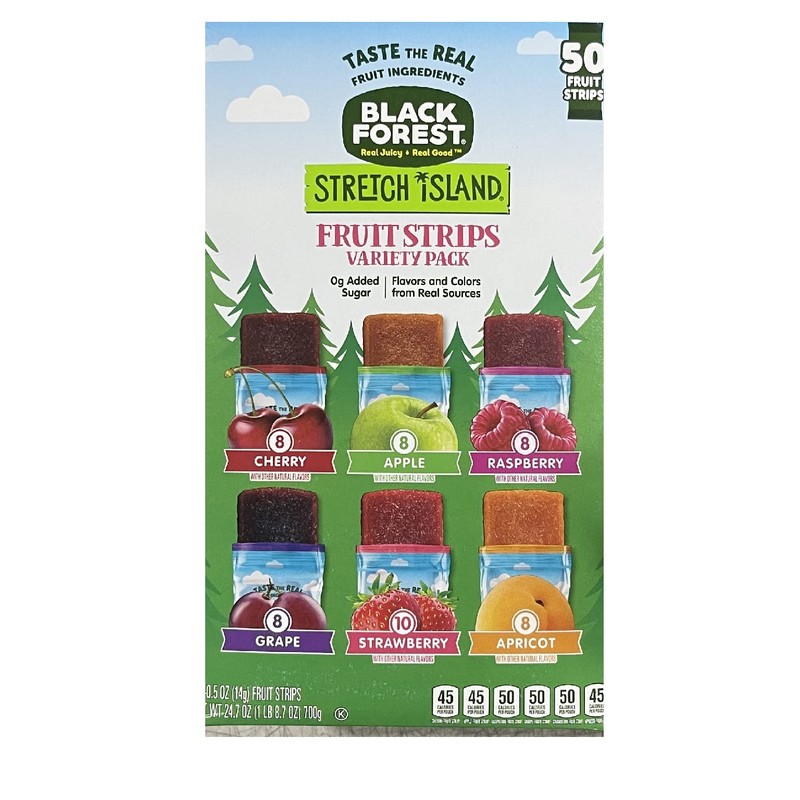 Stretch Island Fruit Leather Snacks Variety Pack, Cherry, Apple, Strawberry,