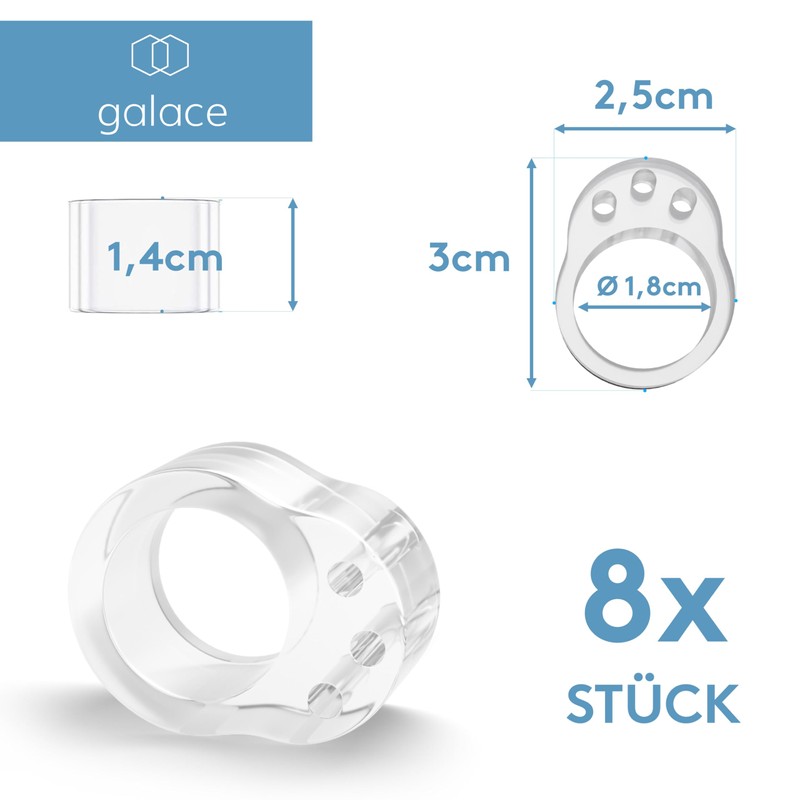 GALACE Door Handle Buffer [Pack of 8] - Transparent Door