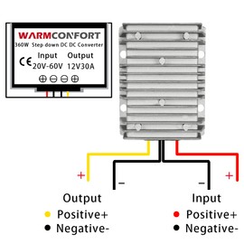 24V 36V 48V to 12V DC DC Step Down Converter Buck 20V~60V Voltage Reducer Waterproof Module Transformer (30A 360W)