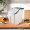 Mairuker Large Flour Storage Container Bin 25lb,4 Pack Airtight Rice