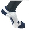 CSX Champion Low Cut Ankle Compression Socks, Navy on White,