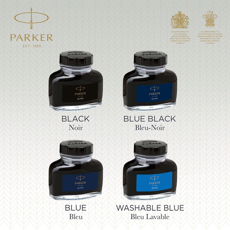 Parker Quink Fountain Pen Ink in Ink Pot in Blister
