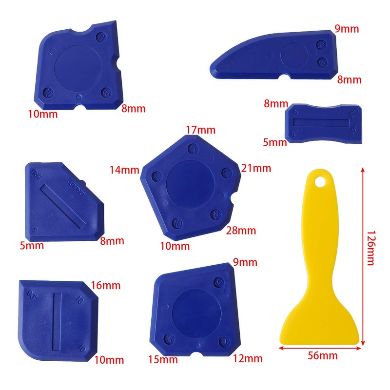 8 Pieces Caulk Tool Kit Sealant Finishing Tools Plastic Caulking