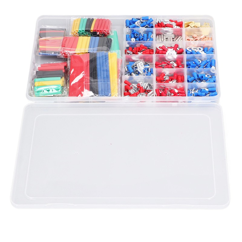 678PCS Cold Pressed Terminals Kit Rubber Electrical Insulated Terminals Assortment