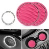 OUZORP Car Cup Coasters Rose RED 2 Pack with Push