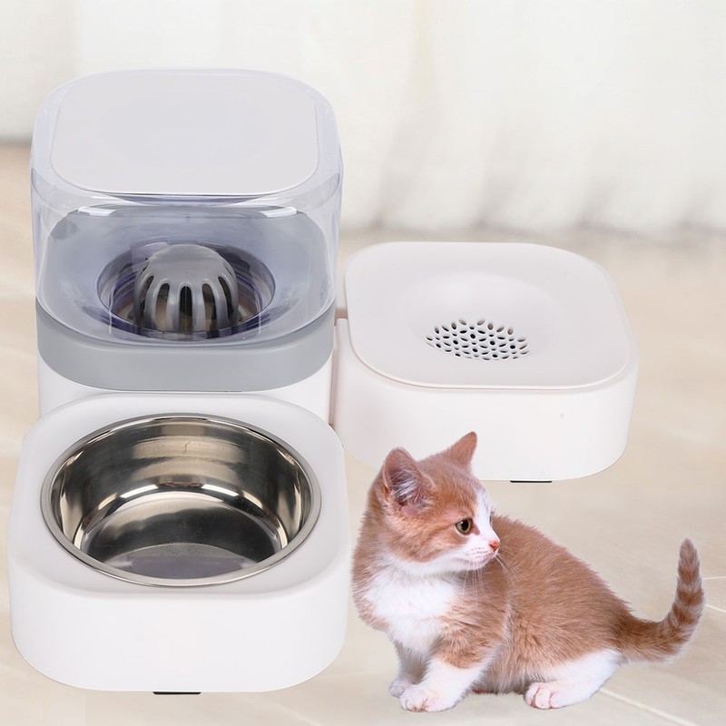 Pet Food Automatic Feeder With Water Dispenser Removable Washable Durable