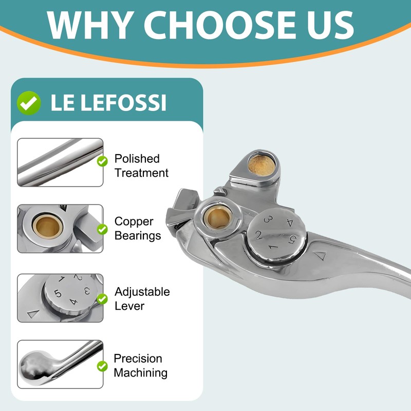 LE LEFOSSI Premium Aluminum Motorcycle Clutch Lever Compatible with Honda