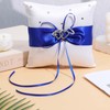 Ring Cushion Wedding Registry Office, Heart Rhinestones White Ring Cushion
