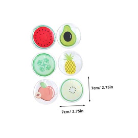 TOVINANNA 6pcs Cooling Eye Patch Fruit Eye Mask Sleep Pad Gel Pack Hot Cold Therapy Reusable Cooling Gels
