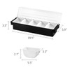 BEYLANG Ice Chilled Serving Tray Condiment Pots 5 Compartment Condiment
