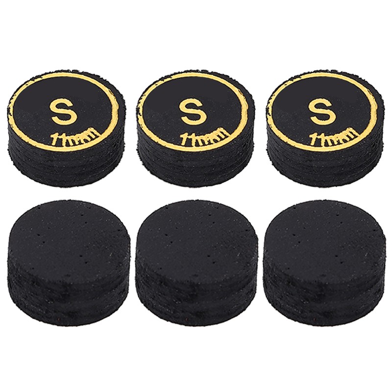 6PCS Billiard Cue Tips PU Multiple Layer Pool Cue Tips