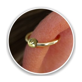 Gold Hoop Earring- 20G Gold Filled Tragus hoop- Cartilage Earring Piercing- 3mm Helix Hoop Earring