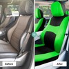 Automotive Seat Covers Green Universal Fit Combo Set with Steering