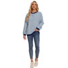 LOZ Women Striped Oversized Sweatshirt 2024 Fall Long Sleeve Crewneck