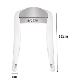 Liyquint Cooling Shawl Arm Sleeves, UV Sun Protection for Women with Finger Hole for Outdoor sports，Running, Riding,Hiking (white)