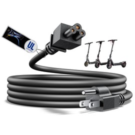 ALIENSX 3-Prong Power Cord Compatible with Ninebot by Segway MAX G3/MAX G2/G30/G30P/P65/P65A/P65E/P65U/P100/P100S/F60, 120V 16AWG High Conductivity Pure Copper Charging Cable for Electric Scooter(6FT)