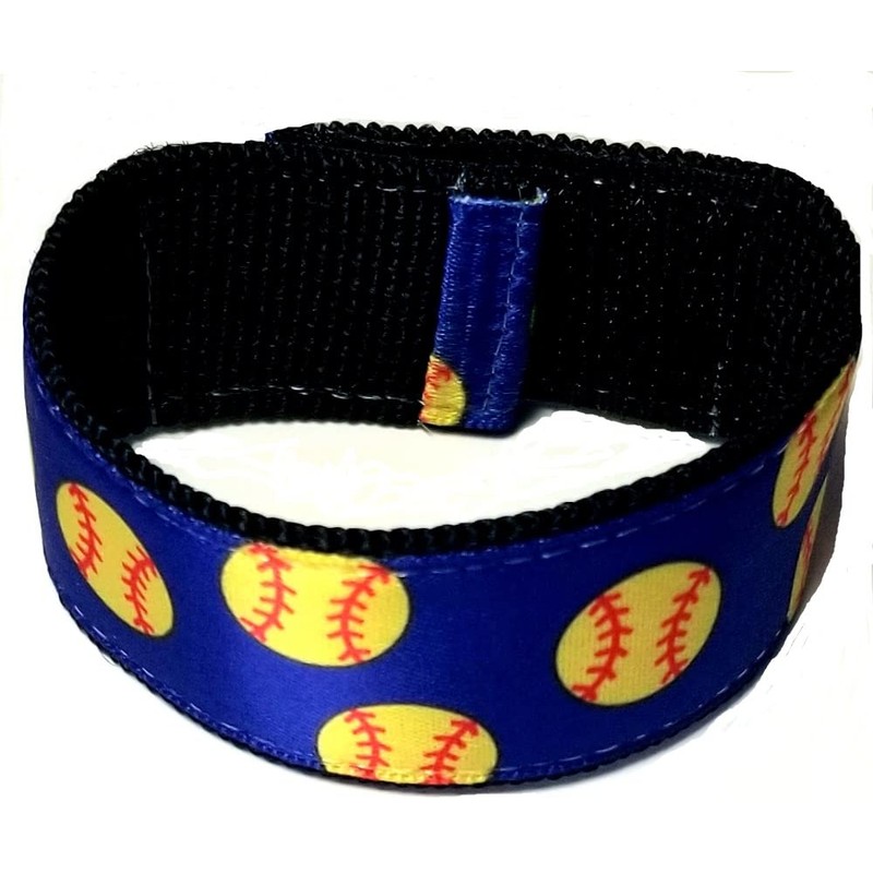 Fastpitch Softball sleeve scrunchies royal blue. (Pair) from ORIGINAL USA