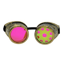 UMBRELLALABORATORY Steampunk Mad Scientist Vintage Goggles Aviator Pilot Style Biker Motorcycle costume