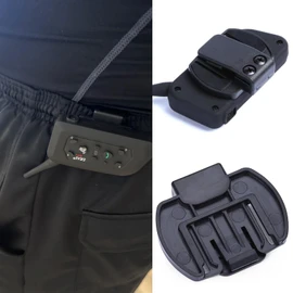 2 PCS Belt Clips for FBIM V4 V6 with 3.5mm Round Jack Referee Headsets Motorcycle Helmet Accessory Clips and Mounts for Headset Integration