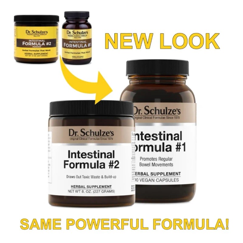 Dr. Schulze's Fórmulas Intestinal #1 Y #2 Detox Orgánico