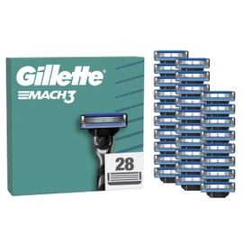 Gillette Mach3 Standard Razor Replacement Blades for Men, 28