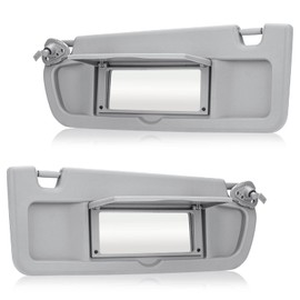 Driver & Passenger Sun Visor for Honda Civic 2006 2007 2008 2009 2010 2011 EX LX Sedan SI Coupe, Replace for 83280-SNA-A01ZA, 83230-SNA-A01ZC, Without Light