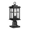 VIANIS Hardwired Dusk to Dawn Outdoor Post Light, Black Outdoor
