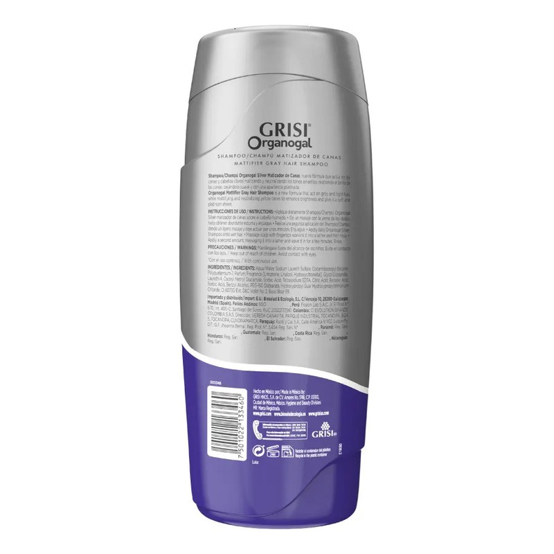 Shampoo Grisi Organogal Silver Canas Platinadas 400ml