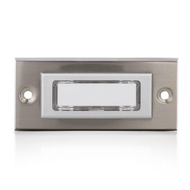 Byron DBW-21036 Universal Doorbell Button Metal Backlit Bi-Wire Installation, Brushed Stainless Steel
