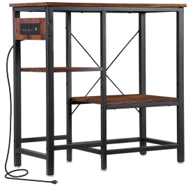 Segawe Metal Fish Tank Stand with Built-In Power Outlets and Filter Storage