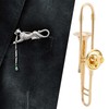Mini Unique Gold Plating Musical Instrument Brooch Gift Decoration with