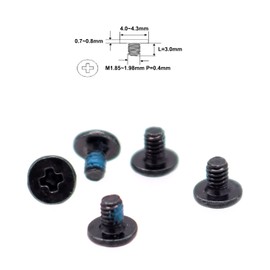 Deal4GO 10pcs M2x3 mm Phillips Flat Head Screw w/Nickel Replacement for Laptop PC M.2 SSD Heatsink WLAN Card Cooling Fan (Silver)