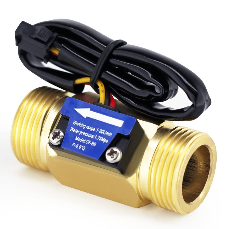 Digiten G3/4"Male Thread Water Flow Hall Sensor Switch Flowmeter Counter