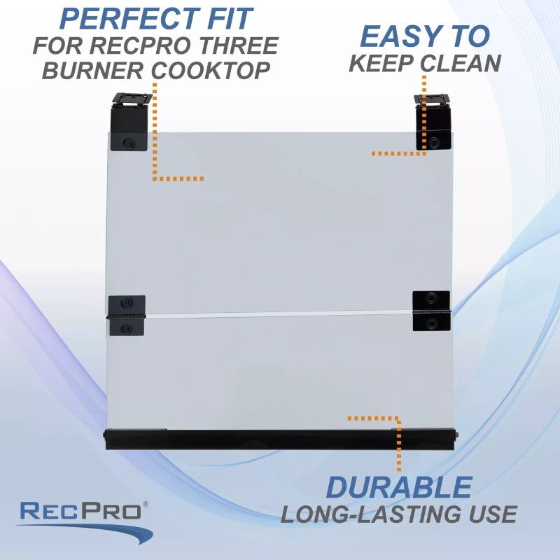 RecPro RV Glass Top for Three Burner Cooktop | Replacement